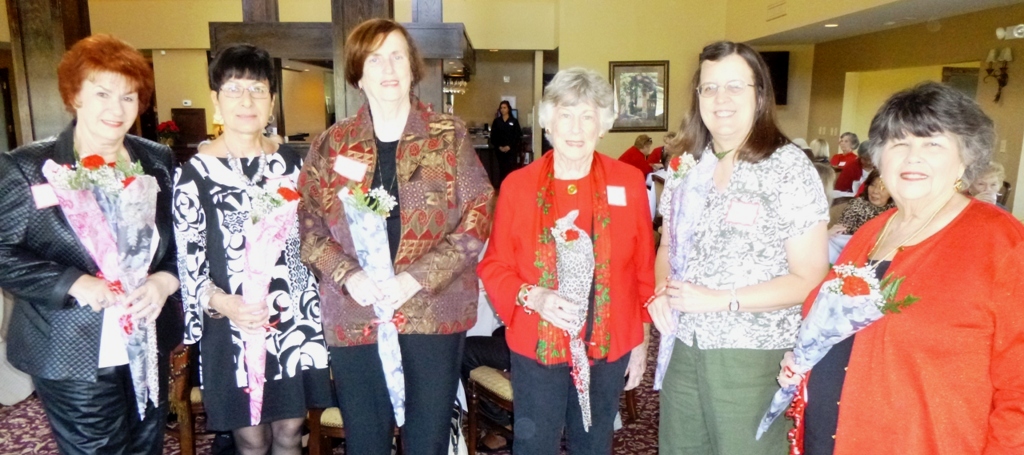 December Birthdays: Inez Garrambone, Jan Penrose, Carol Dougherty, Sally Bower, Tanya Chesire, and Sharon Robertson